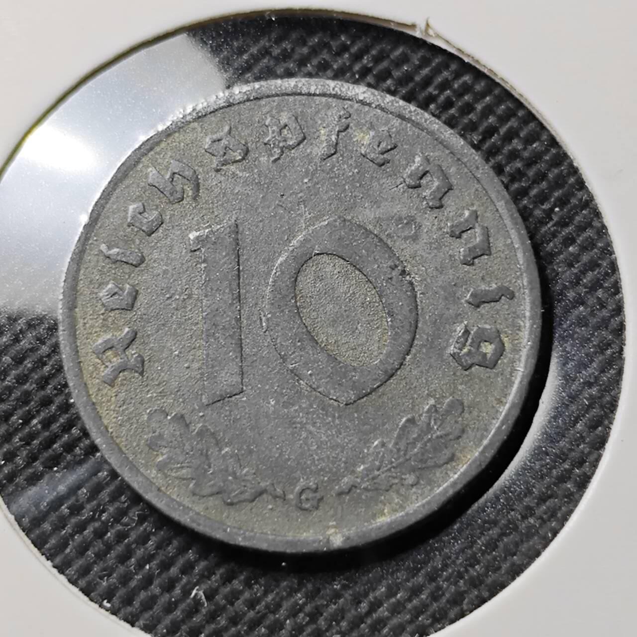 KK钱币收藏小铺  第387期  2月预留时间 周末发货  1940德国10芬尼