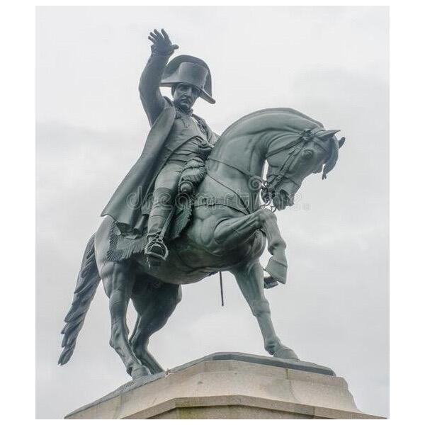 【旋风钱币】1月10日19:00准时开拍 精美欧洲币章、银币银章、第三帝国钱币等 全场包邮！ 【艺术】【原盒】法国艺术大章 拿破仑骑马雕像圣西尔军校高浮雕精制超大铜章 带原盒 80MM 219克