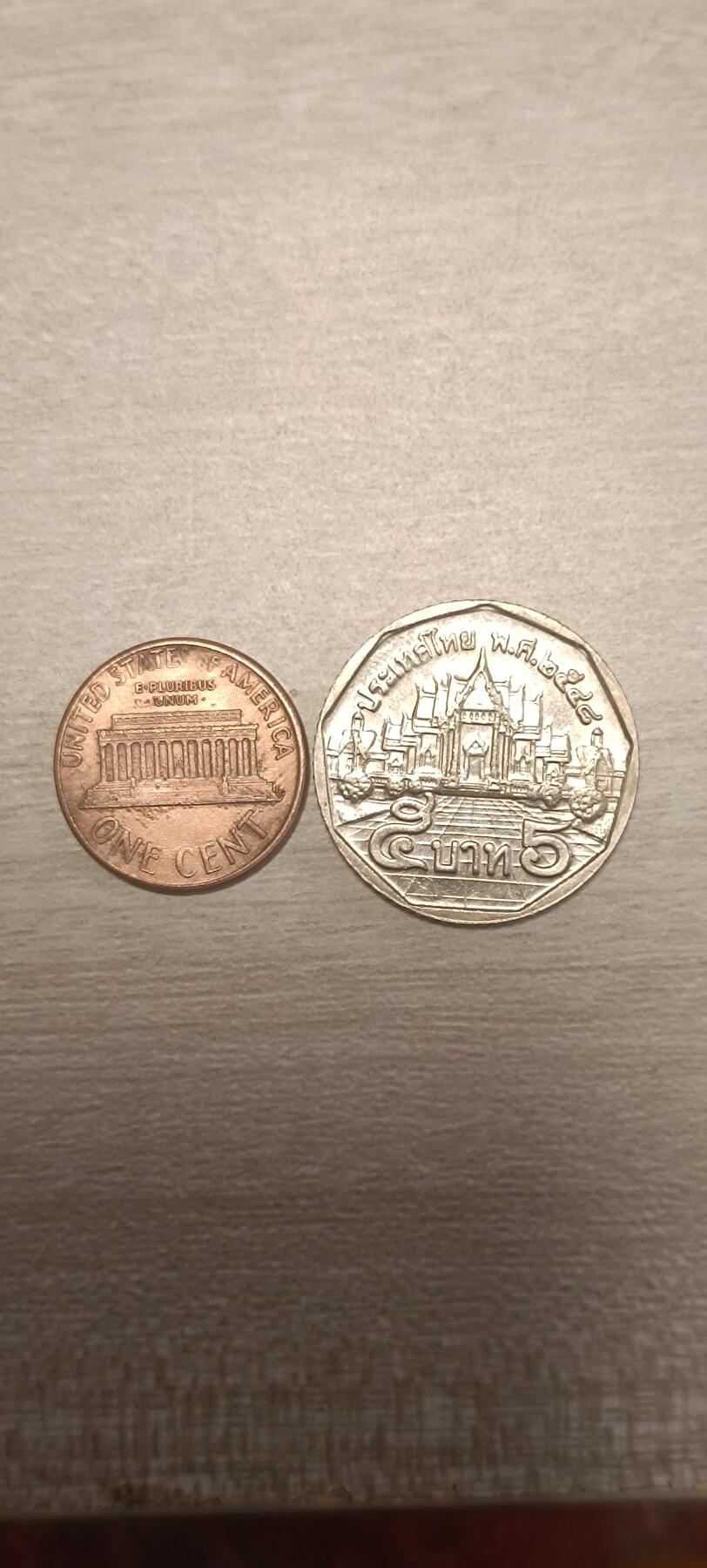 万国钱币阁第二场 1美分➕5泰铢