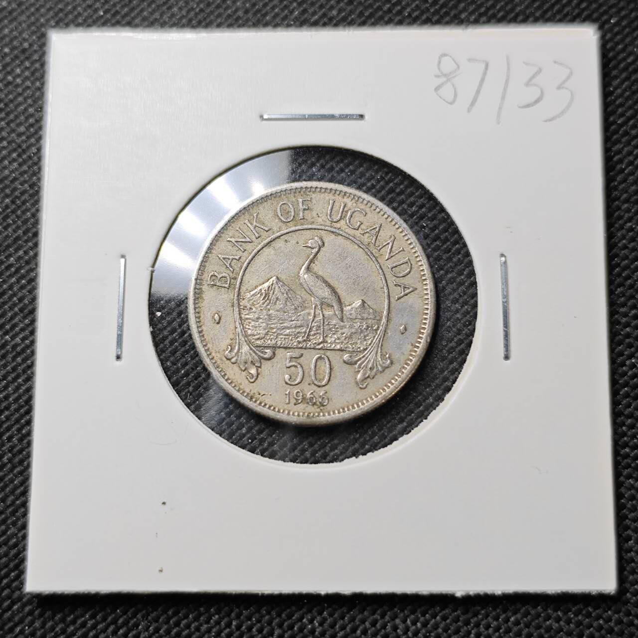 KK钱币收藏小铺  第387期  2月预留时间 周末发货  1966乌干达50分