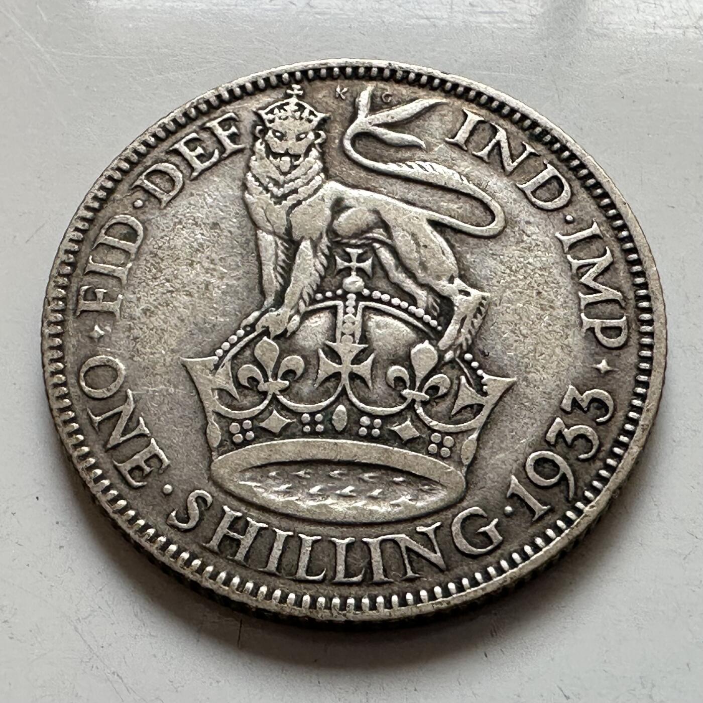 🌹外币初藏🌹🐯2026年第4场  每周二四六晚8️⃣点 接代拍 英国1933年1先令银币