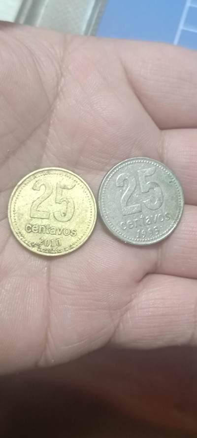 万国钱币阁第二场 - 阿根廷25分铜镍两枚一组
