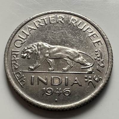 🌹外币初藏🌹🐯2026年第4场  每周二四六晚8️⃣点 接代拍 - 印度1946年1/4卢比