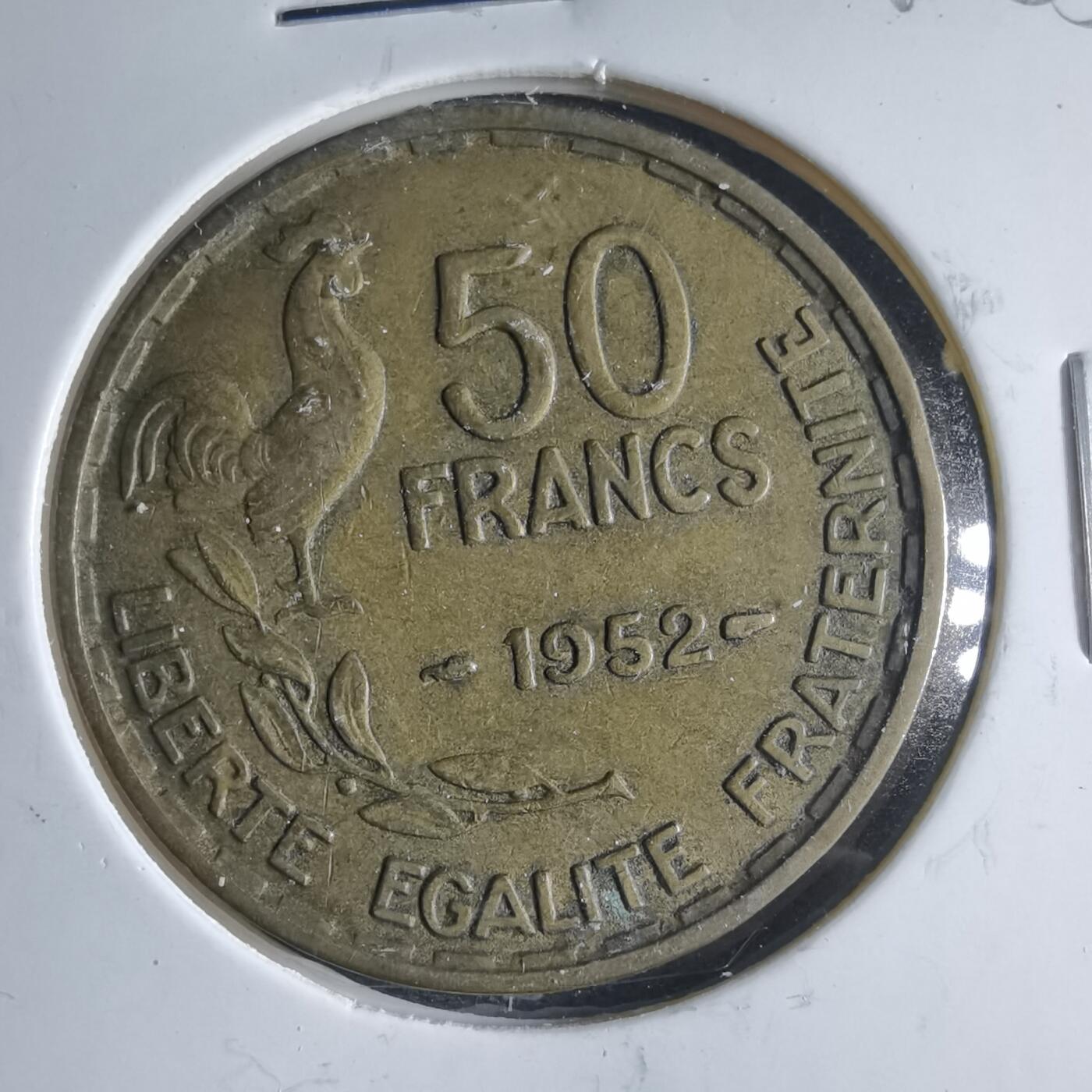 沼泽如烟--第954场 法国1952年50法郎