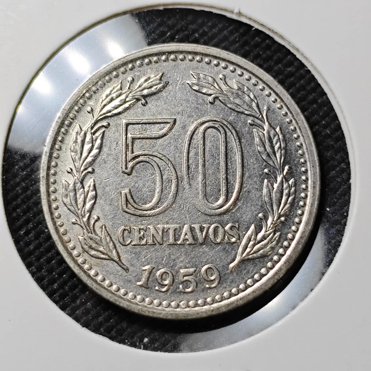 KK钱币收藏小铺  第387期  2月预留时间 周末发货  1959阿根廷50分