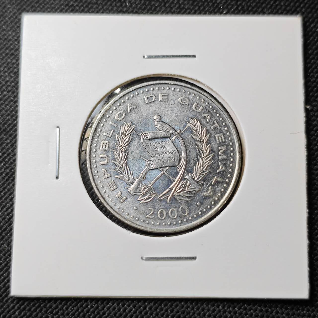 KK钱币收藏小铺  第387期  2月预留时间 周末发货  2000危地马拉25分