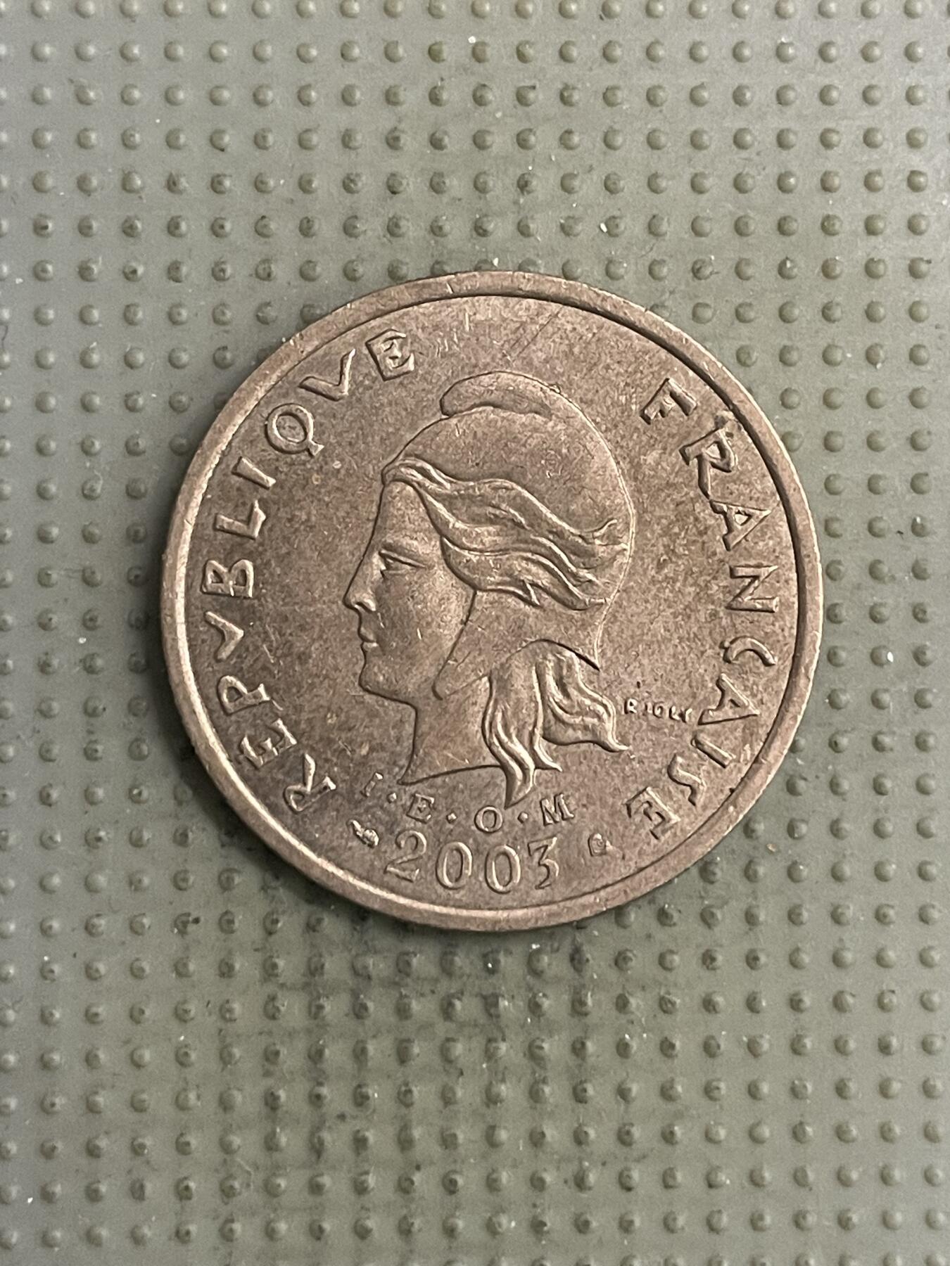 2026年第3场各国散币拍卖（总第153场） 法属新喀里多尼亚2003年100法郎