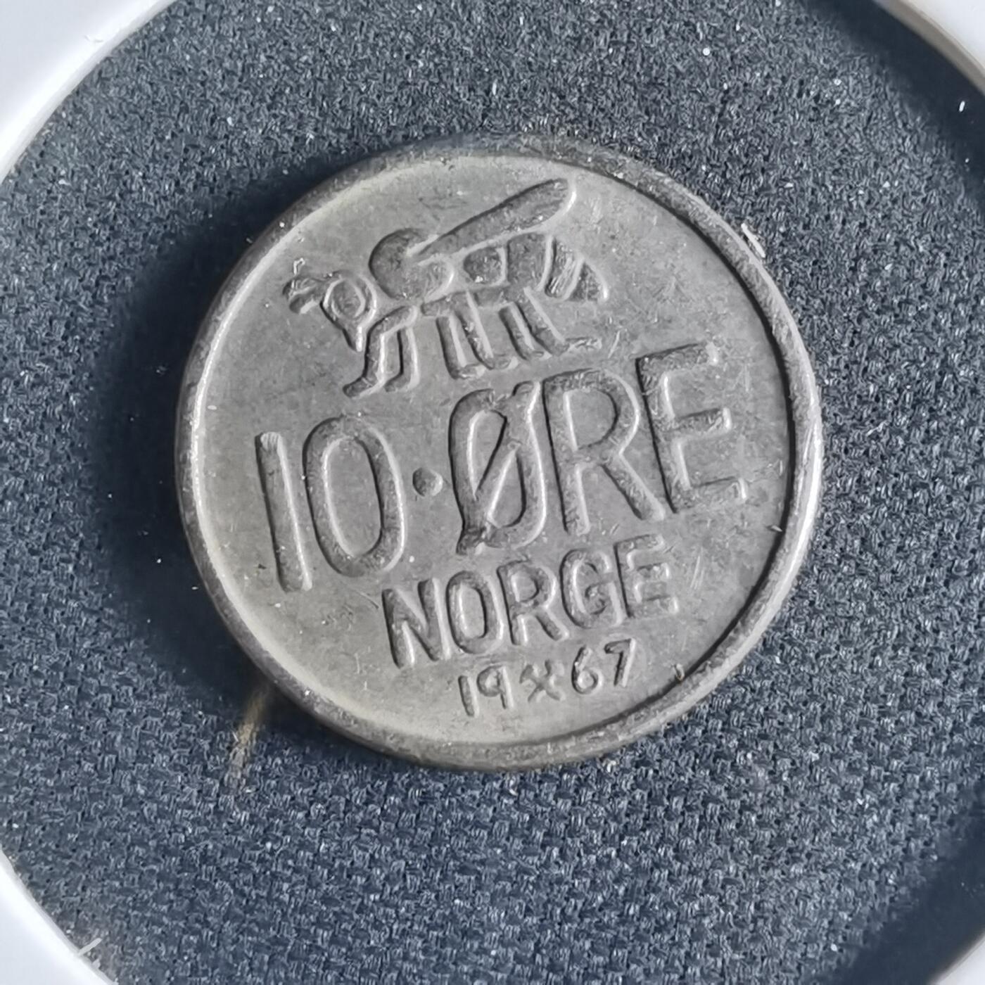 沼泽如烟--第954场 挪威1967年10欧尔