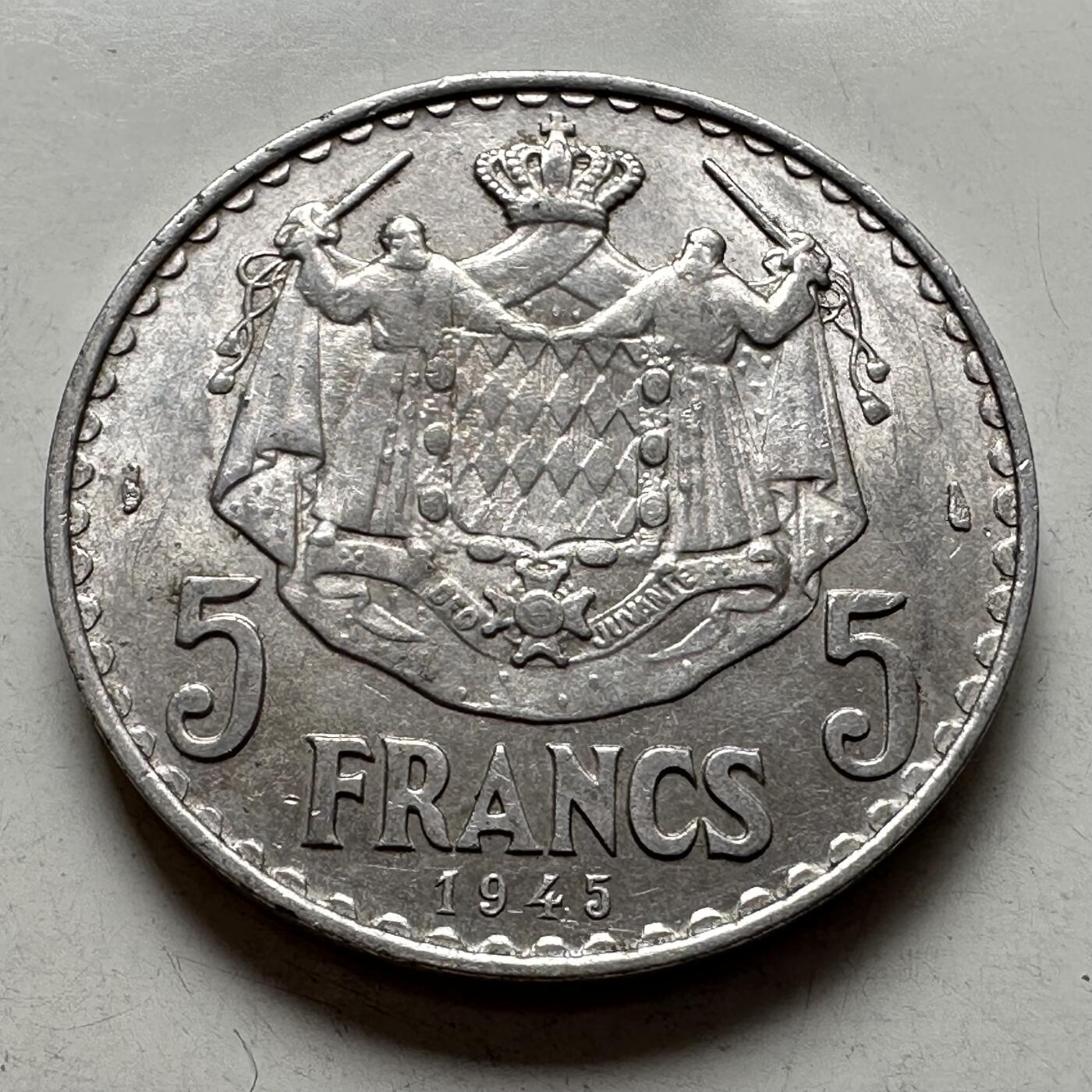 🌹外币初藏🌹🐯2026年第4场  每周二四六晚8️⃣点 接代拍 摩纳哥1945年五法郎