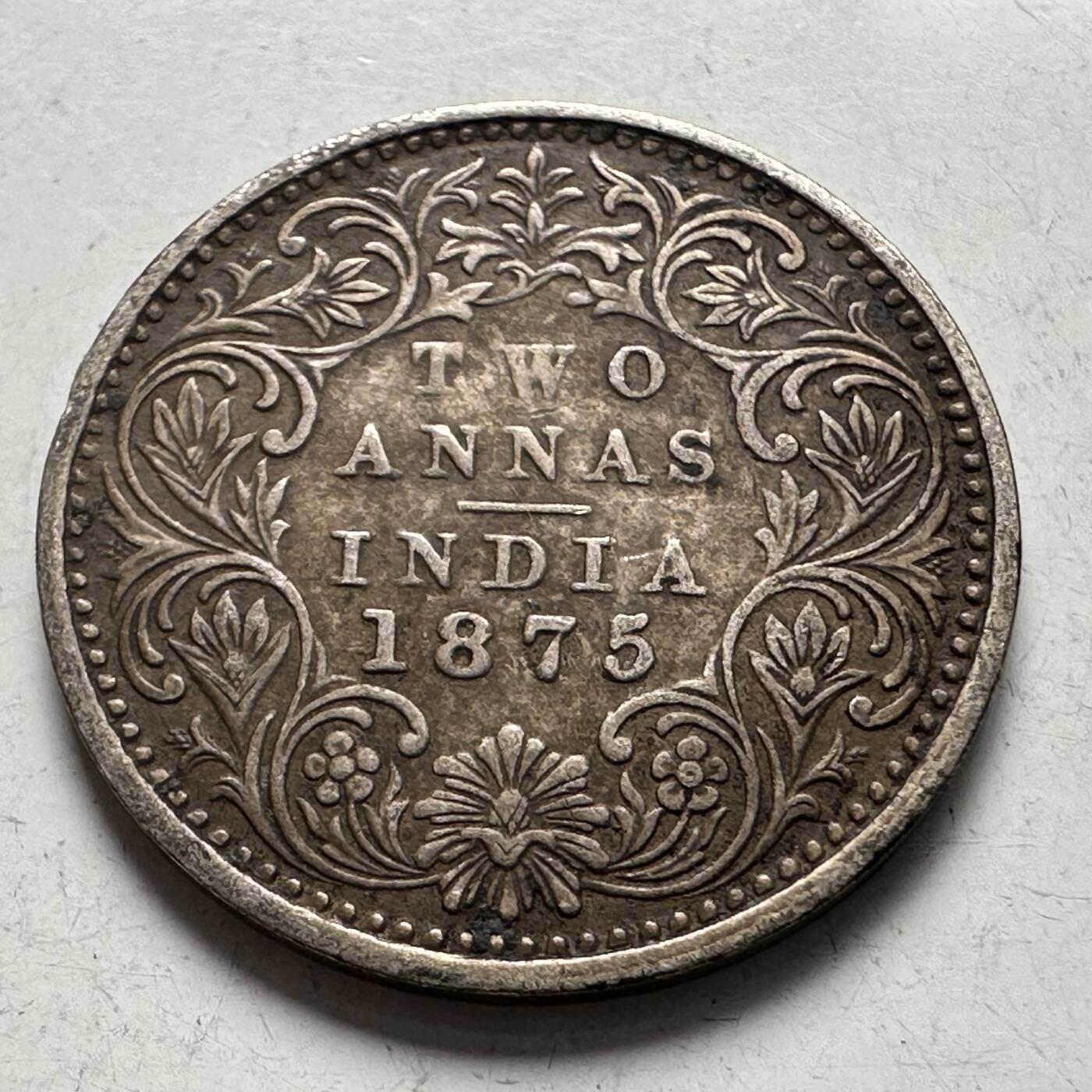 🌹外币初藏🌹🐯2026年第4场  每周二四六晚8️⃣点 接代拍 印度1875年2安娜银币