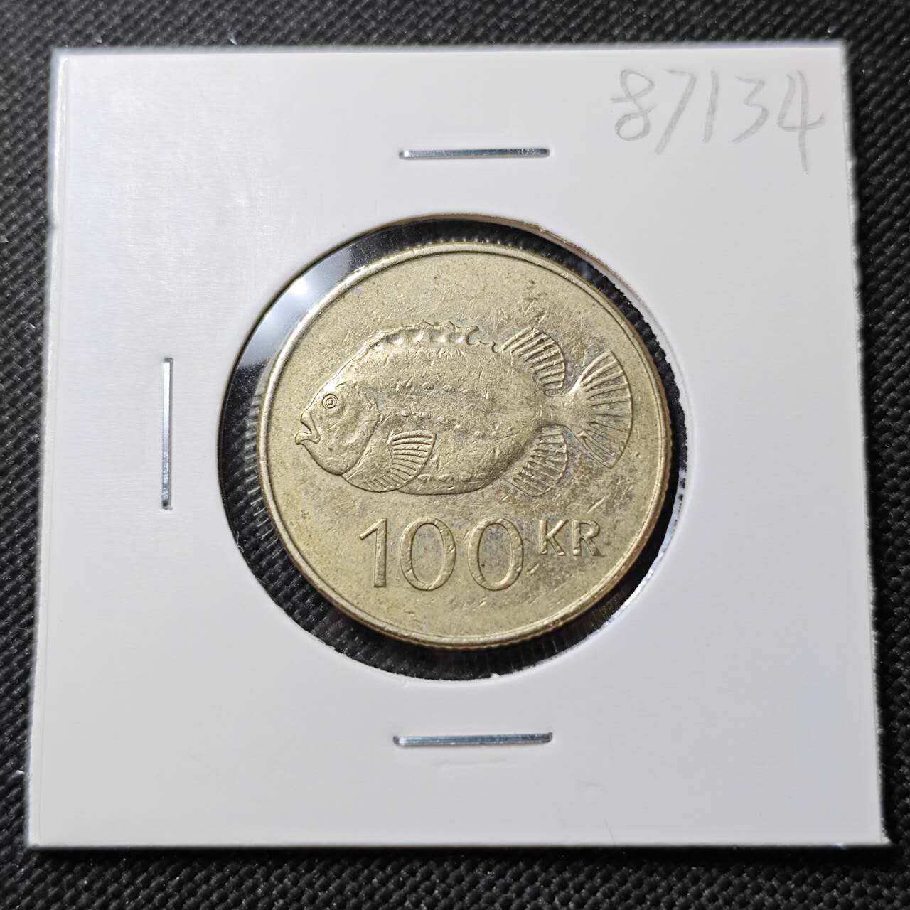 KK钱币收藏小铺  第387期  2月预留时间 周末发货  冰岛100克朗