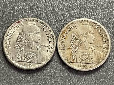 回流20260108 - 法属印度支那1940、1941年10分镍币两枚
