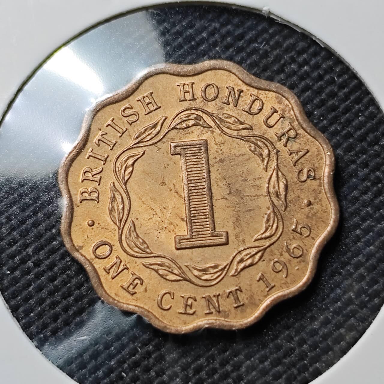 KK钱币收藏小铺  第387期  2月预留时间 周末发货  1965洪都拉斯1分铜币 好品