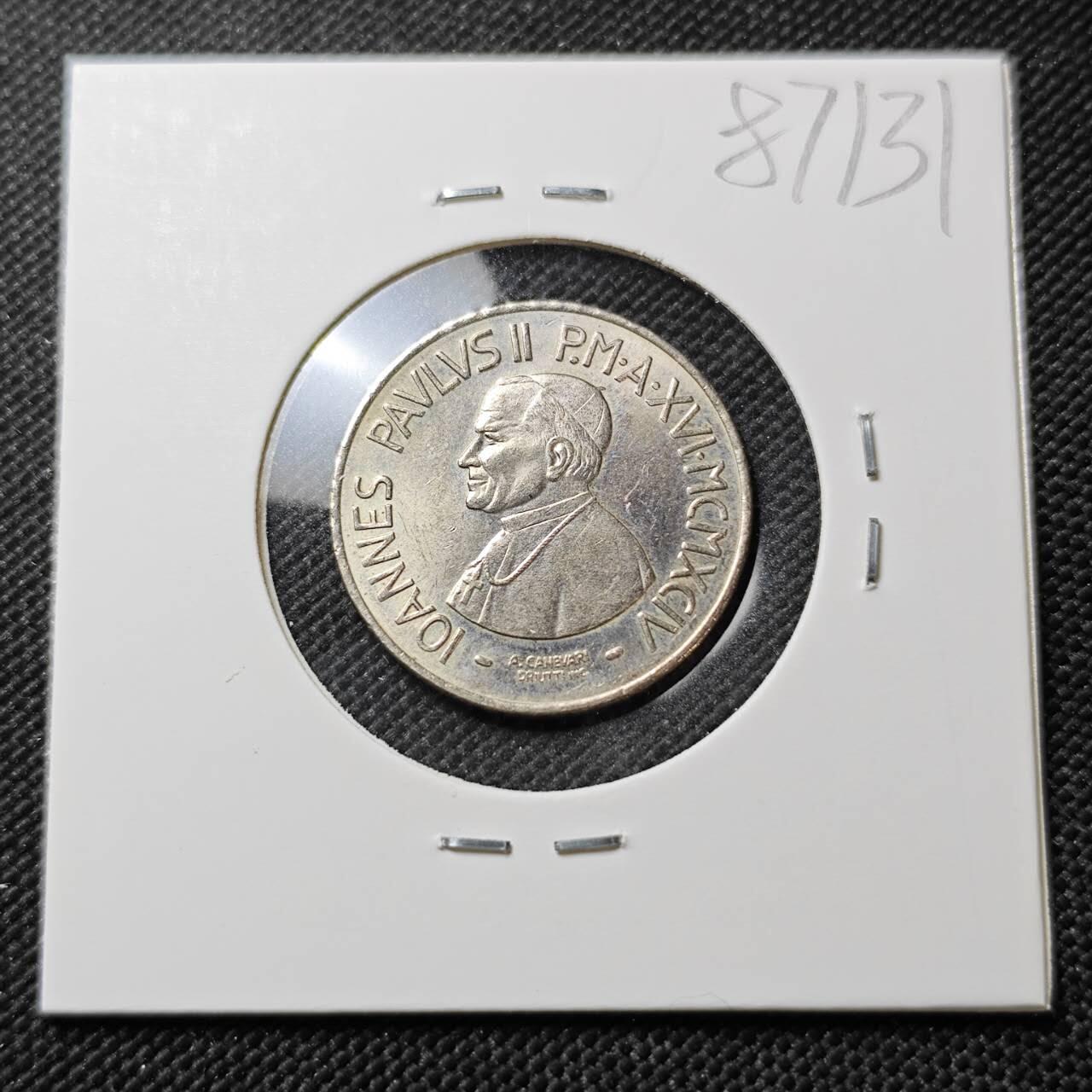 KK钱币收藏小铺  第387期  2月预留时间 周末发货  梵蒂冈100里拉