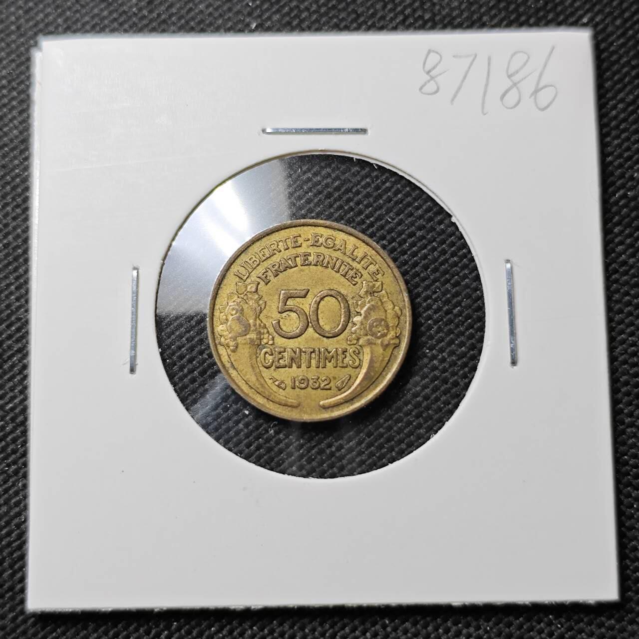 KK钱币收藏小铺  第387期  2月预留时间 周末发货  1932法国50分