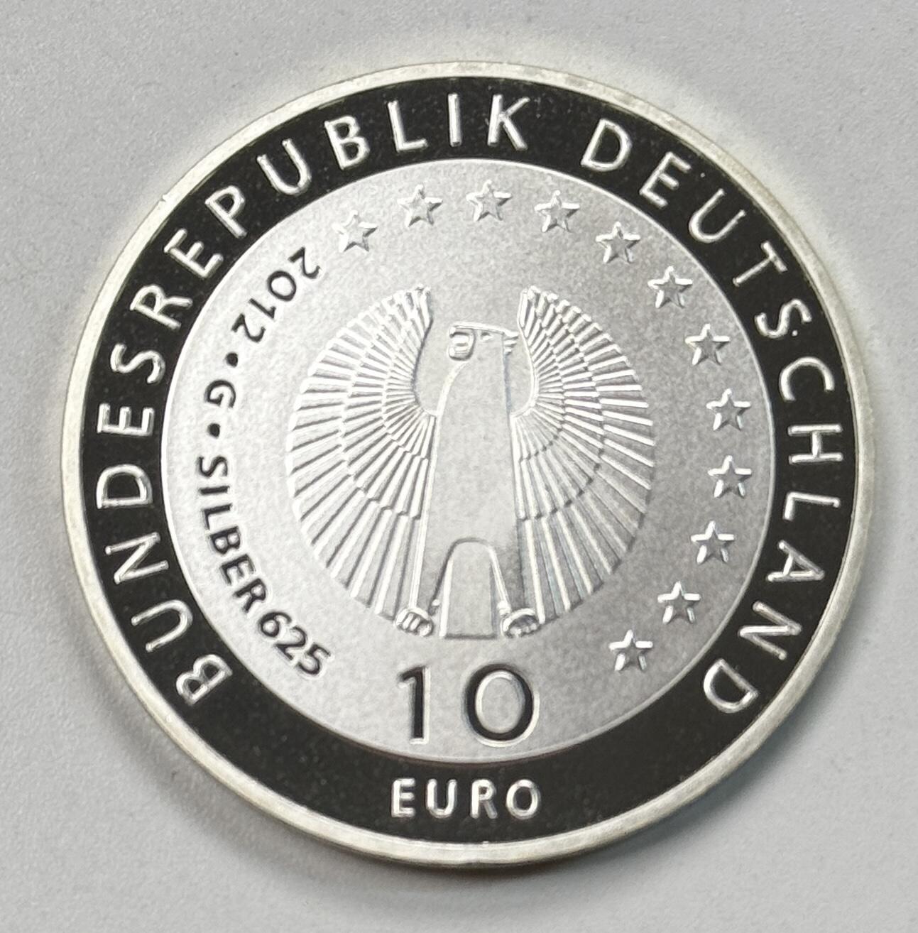 S&S Numismatic世界钱币-拍卖 第118期  德国2012年 德国世界饥饿援助组织成立50周年 10欧元精制纪念银币 16克625银