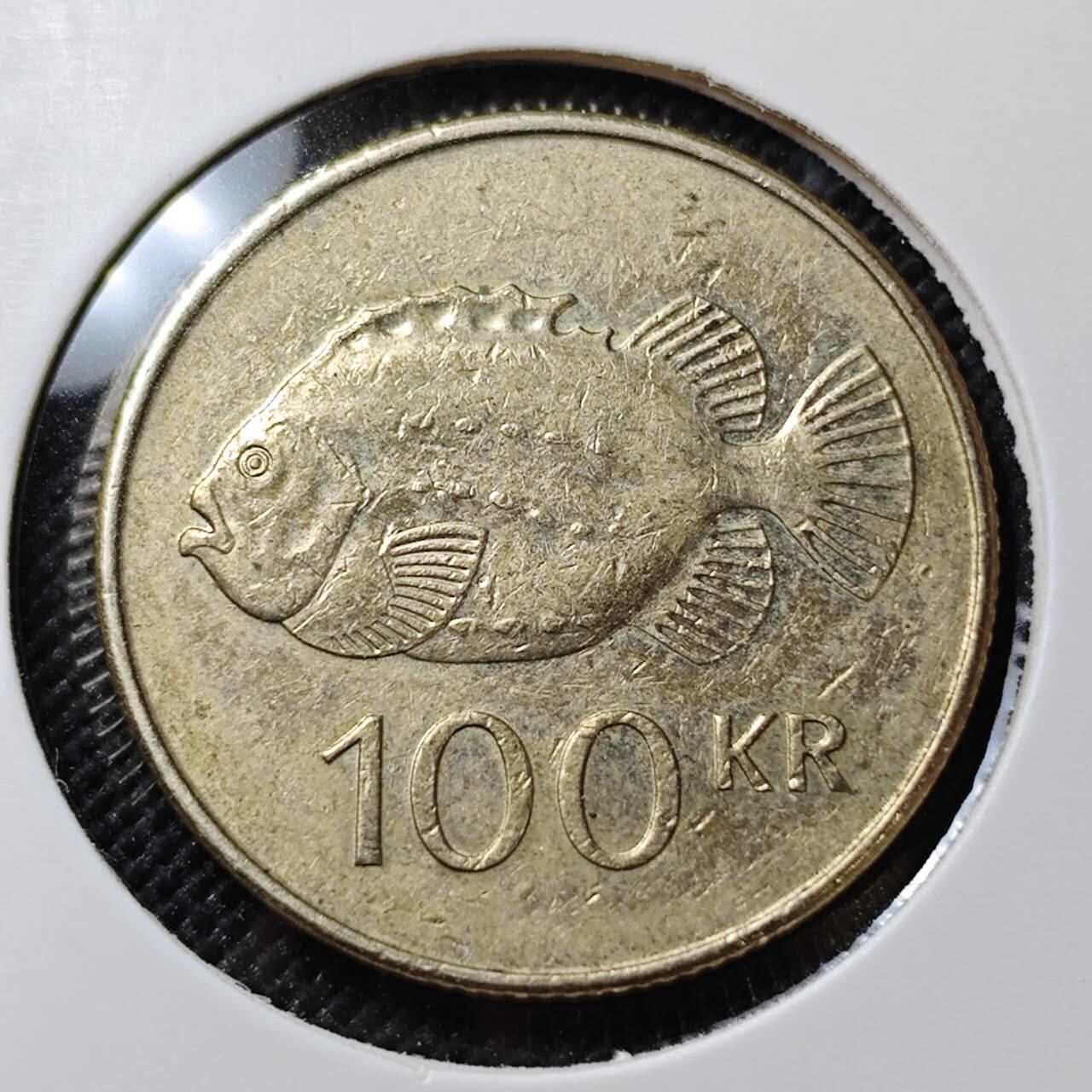KK钱币收藏小铺  第387期  2月预留时间 周末发货  冰岛100克朗