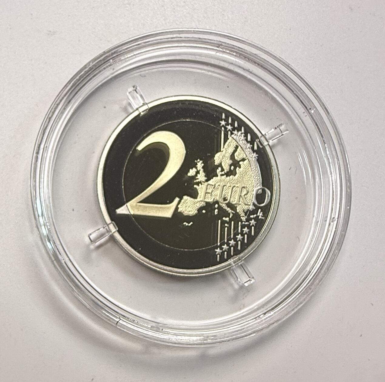 S&S Numismatic世界钱币-拍卖 第118期  法国2025年 巴黎卢浮宫 2欧元双色精制纪念币 盒证齐全