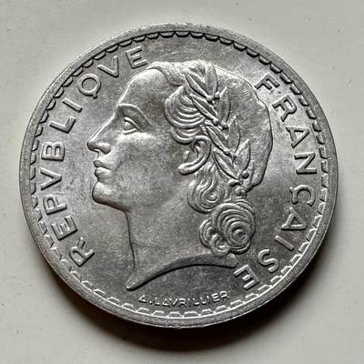 🌹外币初藏🌹🐯2026年第4场  每周二四六晚8️⃣点 接代拍 - 法国1949年五法郎 原光铝币