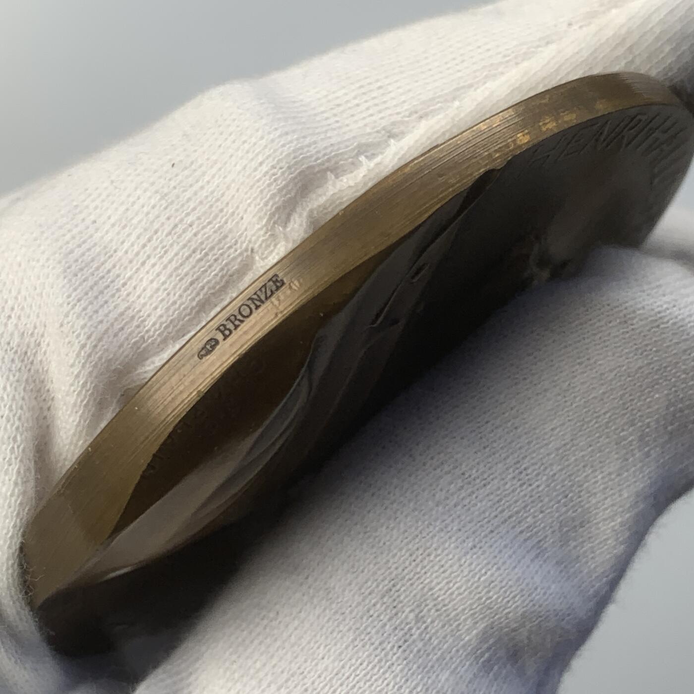 掌中浮雕-藏着的欧洲第048场 1907年法国新艺术名誉品大铜章《医学教授亨利·哈洛普》，作者: Chaplain沙普兰 ， 68mm