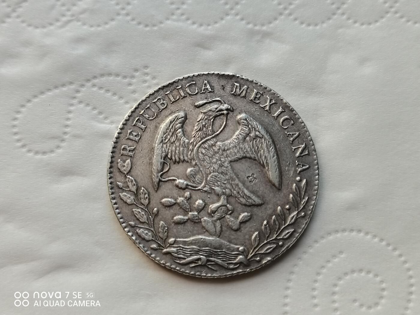 外国外币 1868年墨西哥鹰洋银币