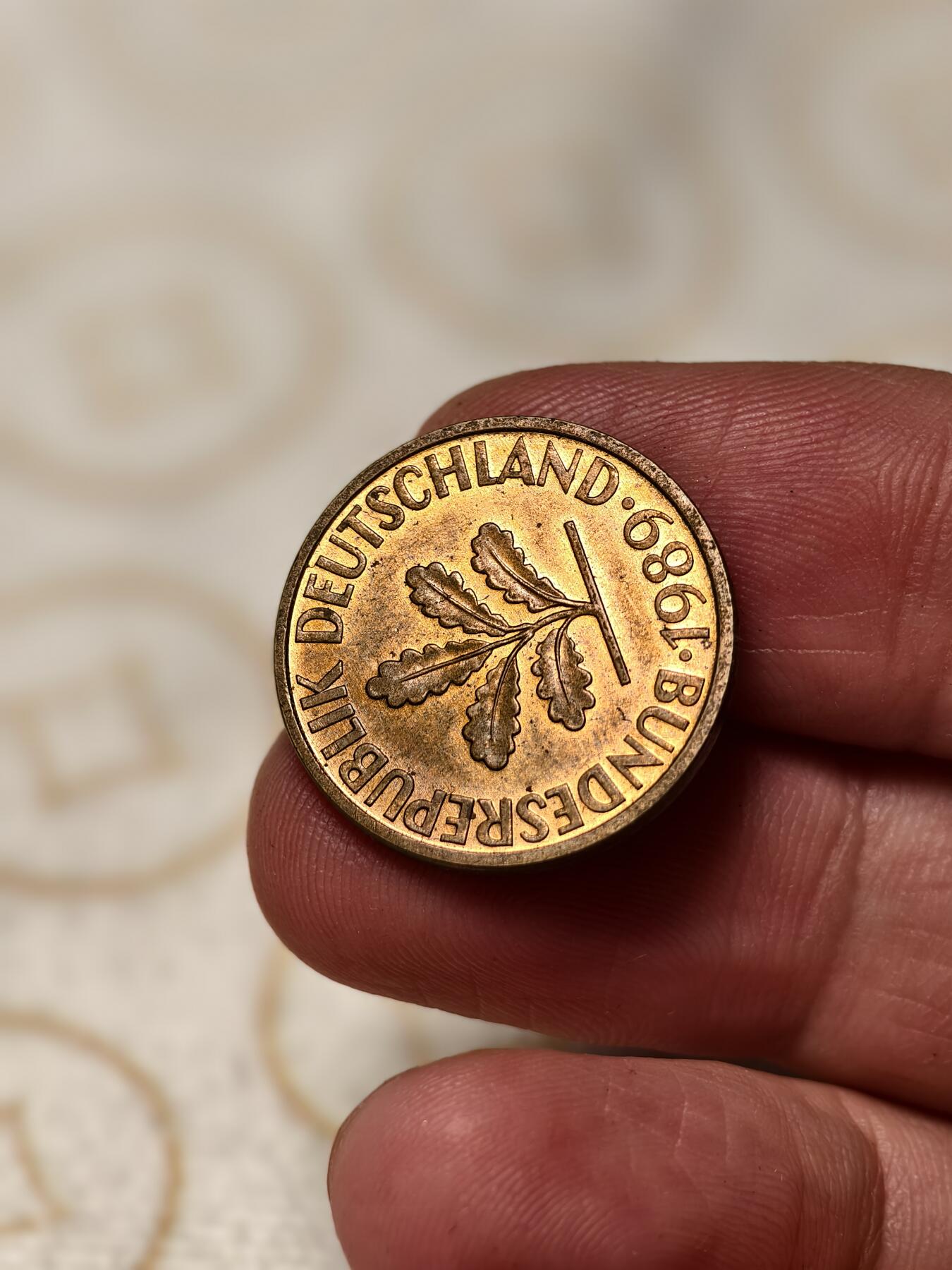 抚柳草堂-第六期章牌钱币 奖章勋章限时免佣 满百包邮 放漏专场 1989德国10芬尼 G标 品相如图