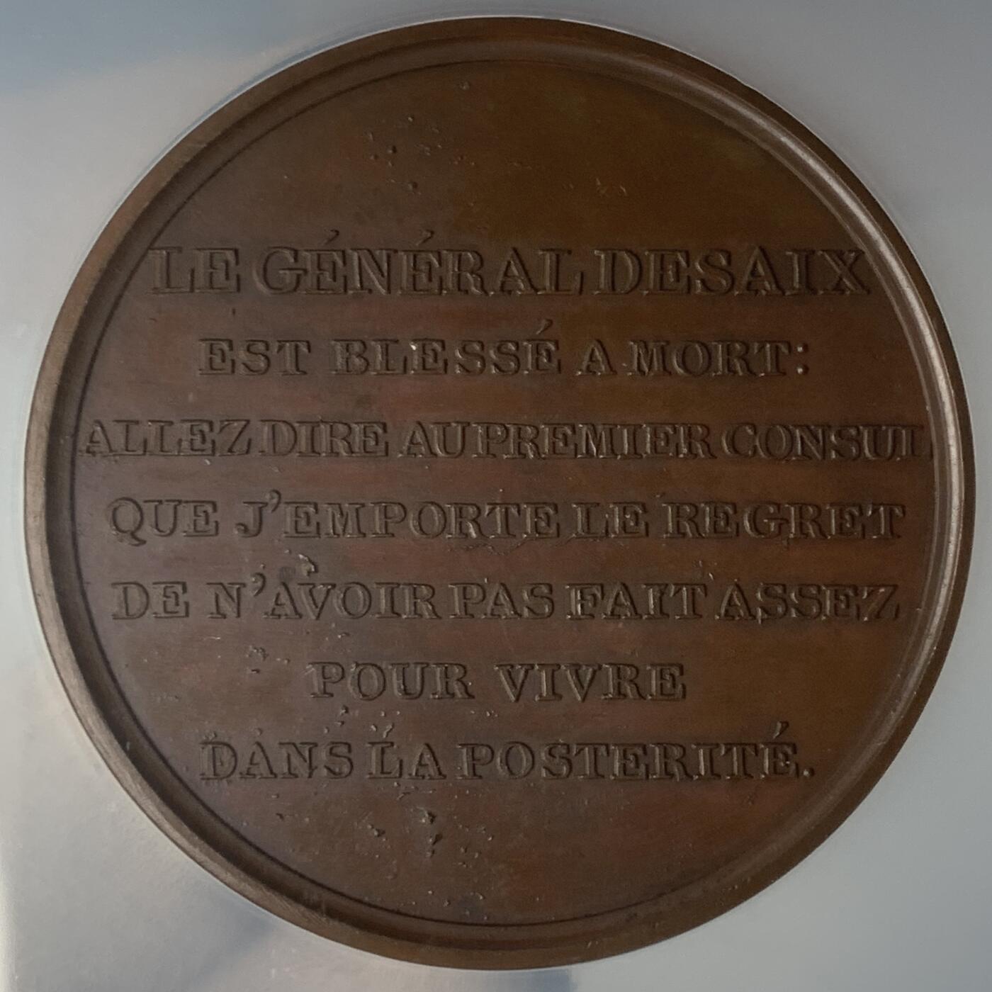 掌中浮雕-藏着的欧洲第048场 NGC MS63 : 法国马伦哥战役铜章，50mm