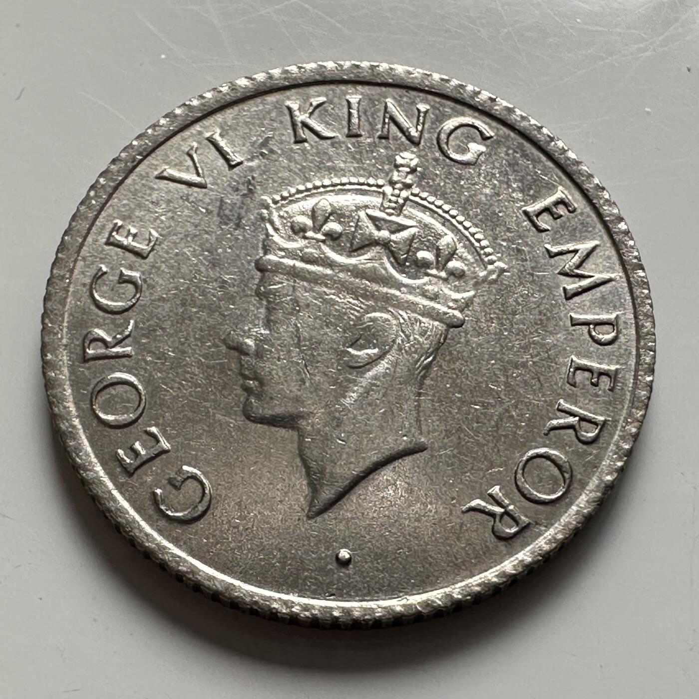 🌹外币初藏🌹🐯2026年第4场  每周二四六晚8️⃣点 接代拍 印度1946年1/4卢比