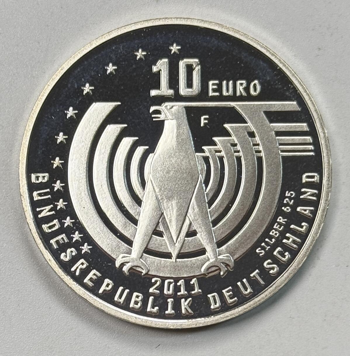 S&S Numismatic世界钱币-拍卖 第118期  德国2011年 汽车诞生125周年 10欧元精制纪念银币 16克625银