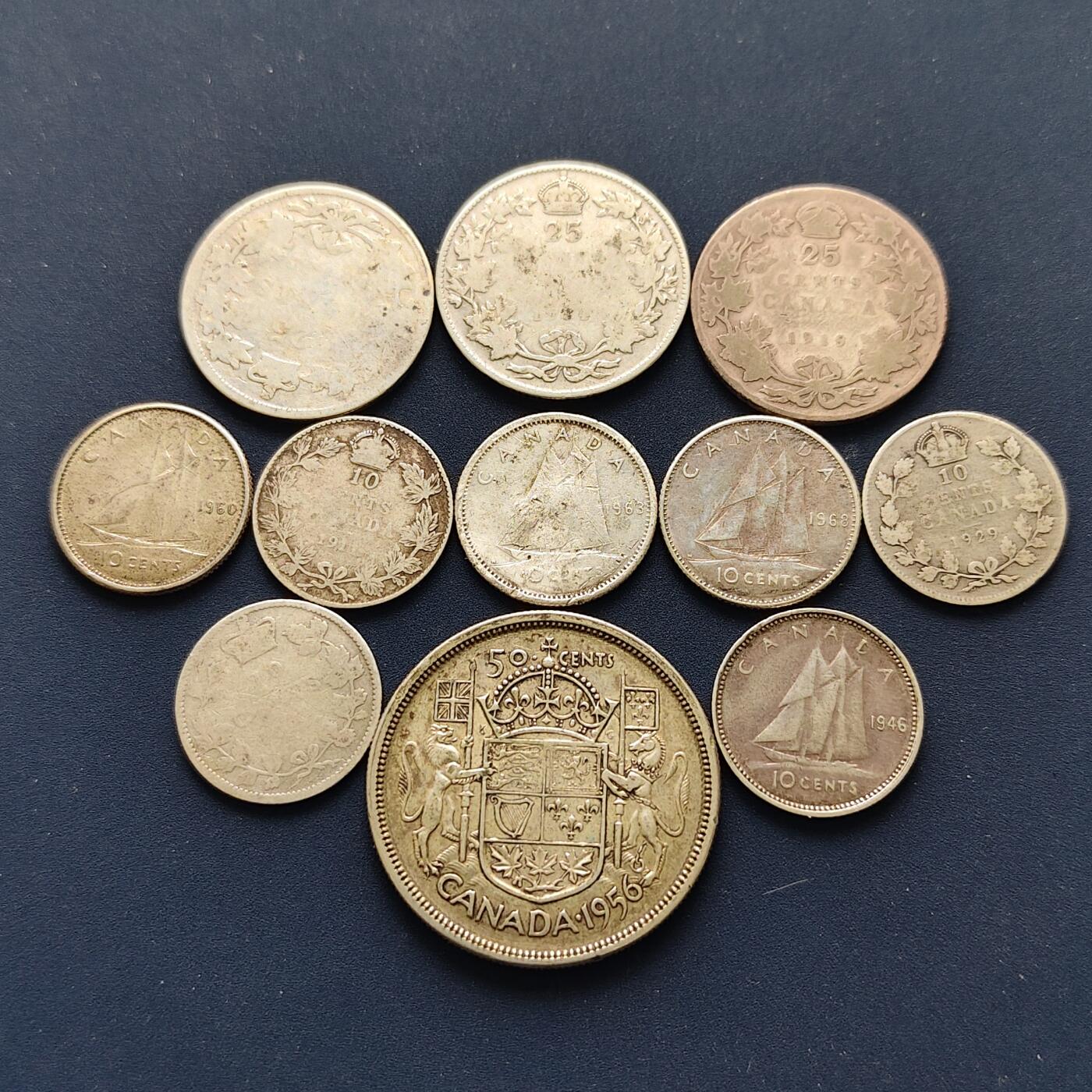 【全场包邮】纯粹捡漏拍493场 加拿大各年份银币11枚一组【纯银价约690元（按18元银价折算）】