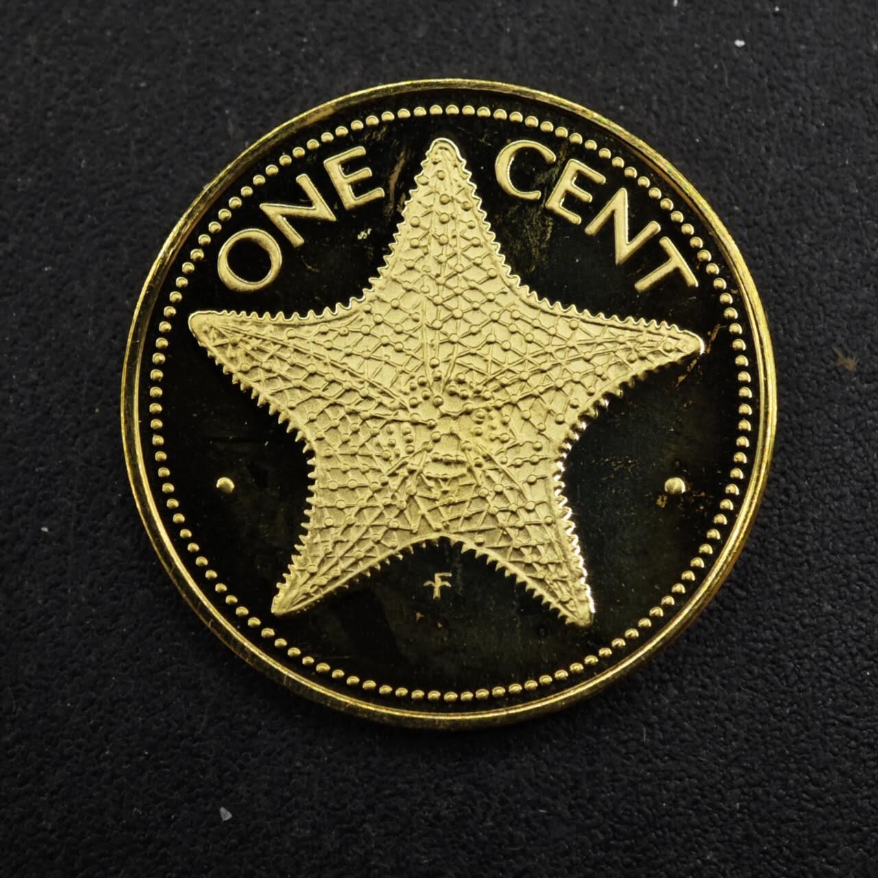 【淘币小摊】实时拍第八百四十三拍   散币场   满百包邮可预留二周 每周一统一发货   巴哈马1974年1分精制铜币