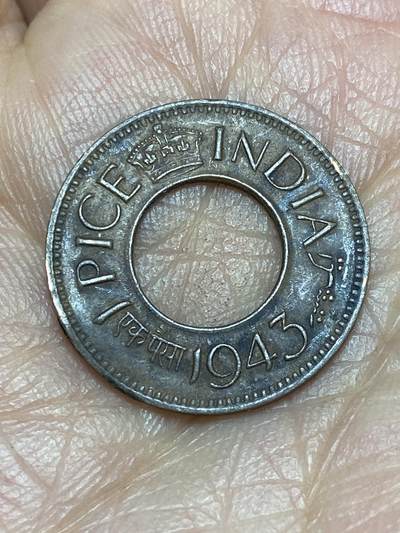 2026年第五场(总第一百七十四场）外国好品散币场(免佣金) - 英属印度1943年1派斯(乔治六世时期，小王冠版)