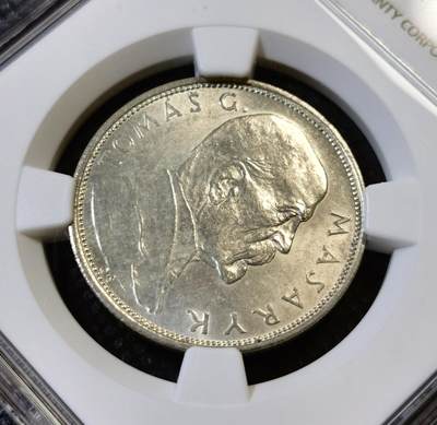 甄臻铺-世界币章拍卖（第46期）送拍享返佣金等优惠多多（1月10日精品场，敬请期待） NGC-UNCD 捷克斯洛伐克1928年10克朗银币 10克 700银