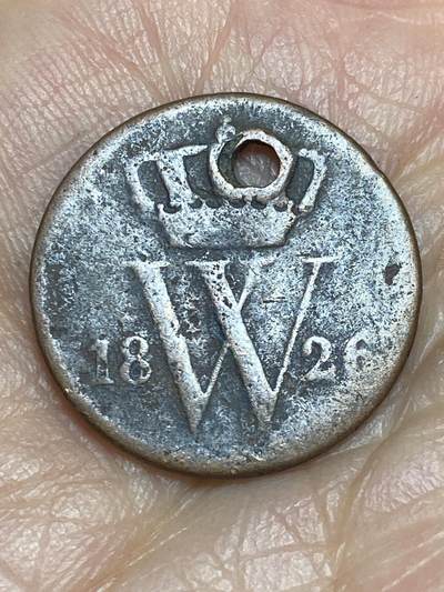 2026年第五场(总第一百七十四场）外国好品散币场(免佣金) - 打孔–荷兰🇳🇱1826年1分(威廉一世时期，Torch–火炬标)