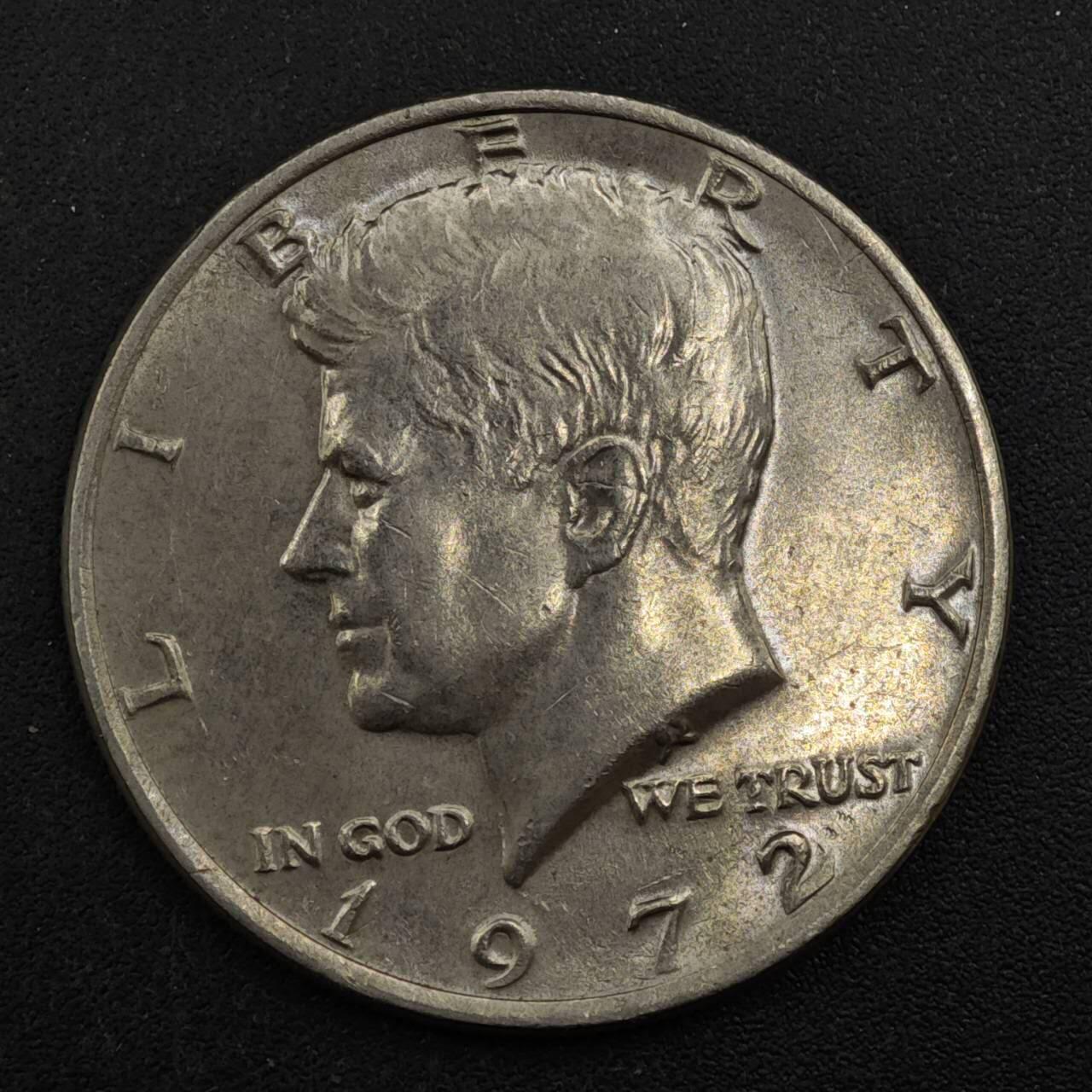 【淘币小摊】实时拍第八百四十三拍   散币场   满百包邮可预留二周 每周一统一发货   肯尼迪1972年半美元镍币