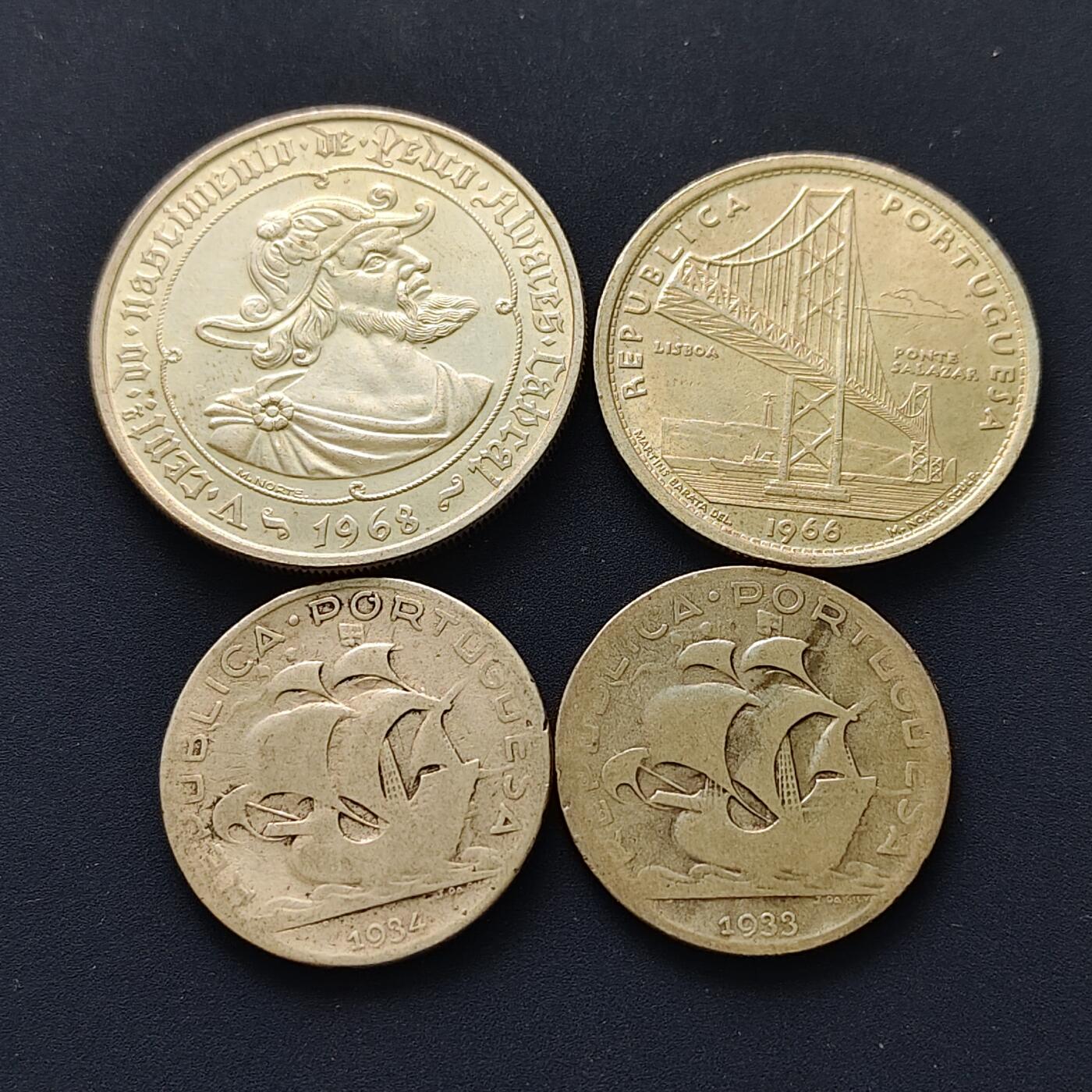 【全场包邮】纯粹捡漏拍493场 葡萄牙各年份银币4枚一组【纯银价约491元（按18元银价折算）】