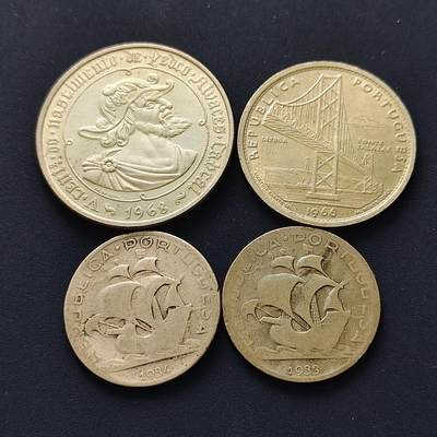 【全场包邮】纯粹捡漏拍493场 - 葡萄牙各年份银币4枚一组【纯银价约491元（按18元银价折算）】