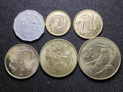 KK钱币收藏小铺  第387期  2月预留时间 周末发货 -  塞浦路斯套币 好品