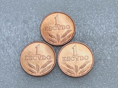 第一海外回流一元起拍收藏 散集专场  第288期 - 葡萄牙1979年1埃斯库多铜币 3枚 原光美品