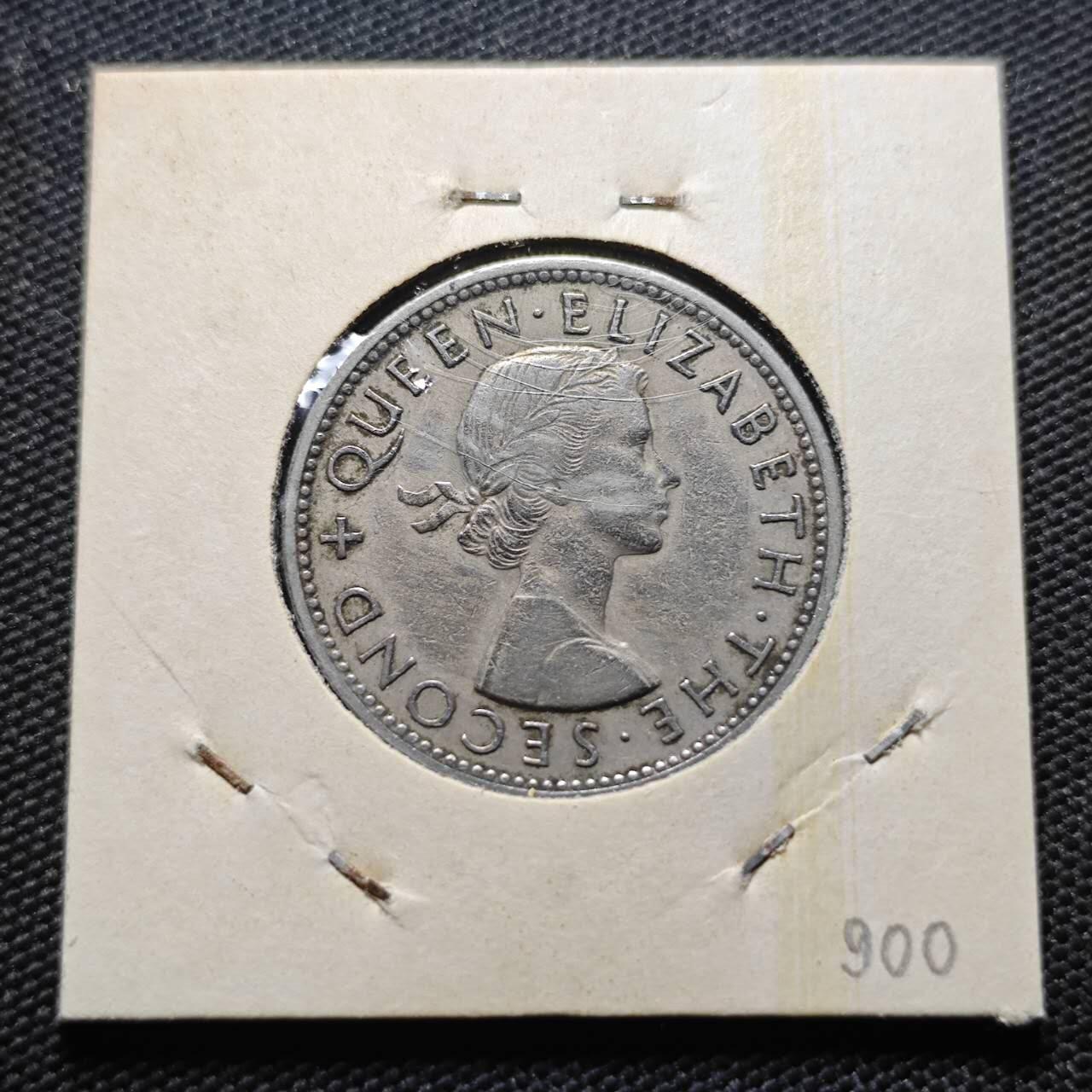 KK钱币收藏小铺  第399期  百期特拍（四拍之三）2月预留时间 周末发货   1957罗得西亚和尼亚萨兰2先令 