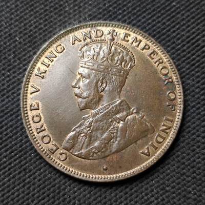 KK钱币收藏小铺  第399期  百期特拍（四拍之三）2月预留时间 周末发货 -  1923香港乔五一仙铜币 乔五时期早年份少见 带残光 深打