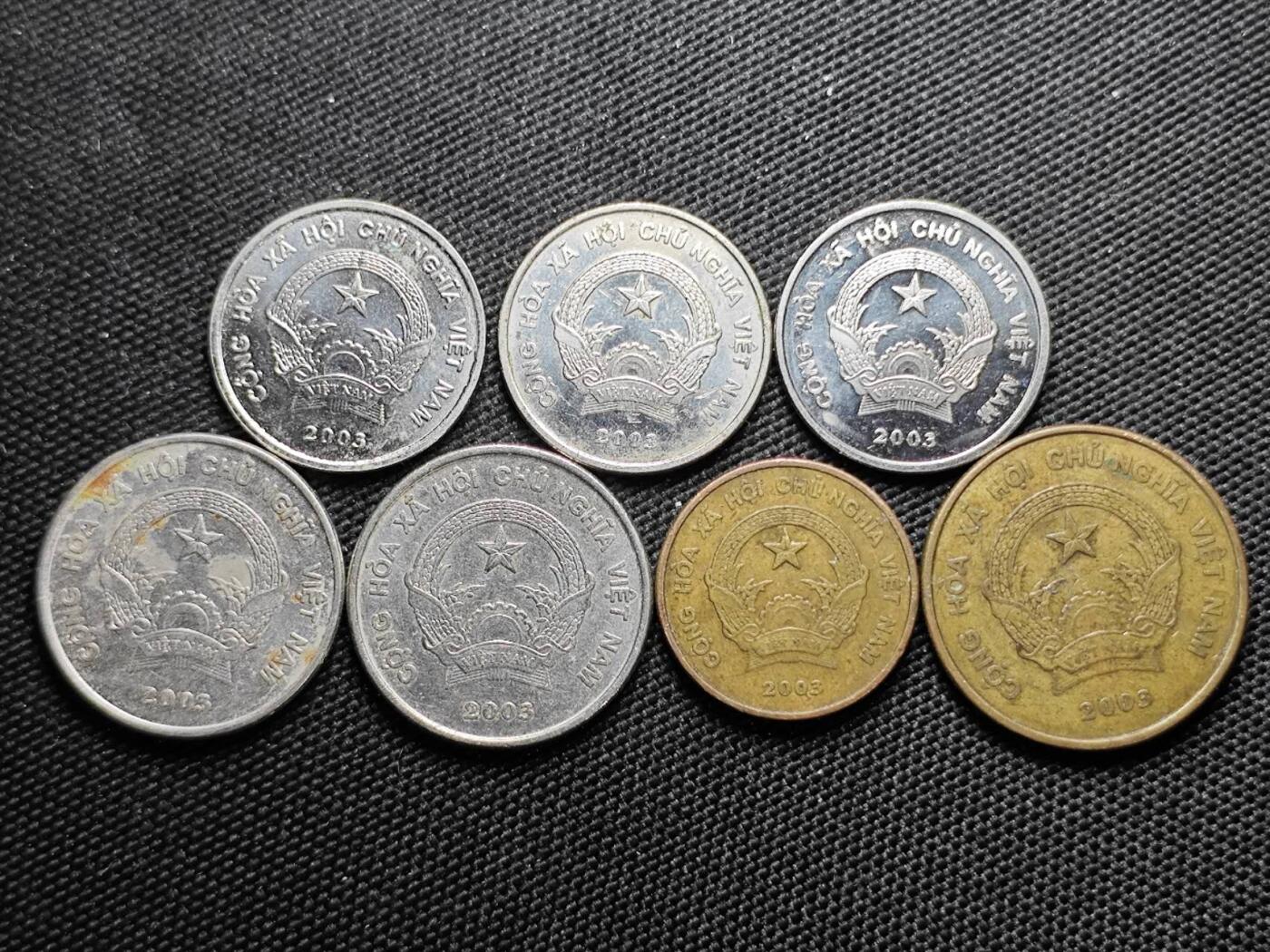 KK钱币收藏小铺  第387期  2月预留时间 周末发货  越南一组7枚