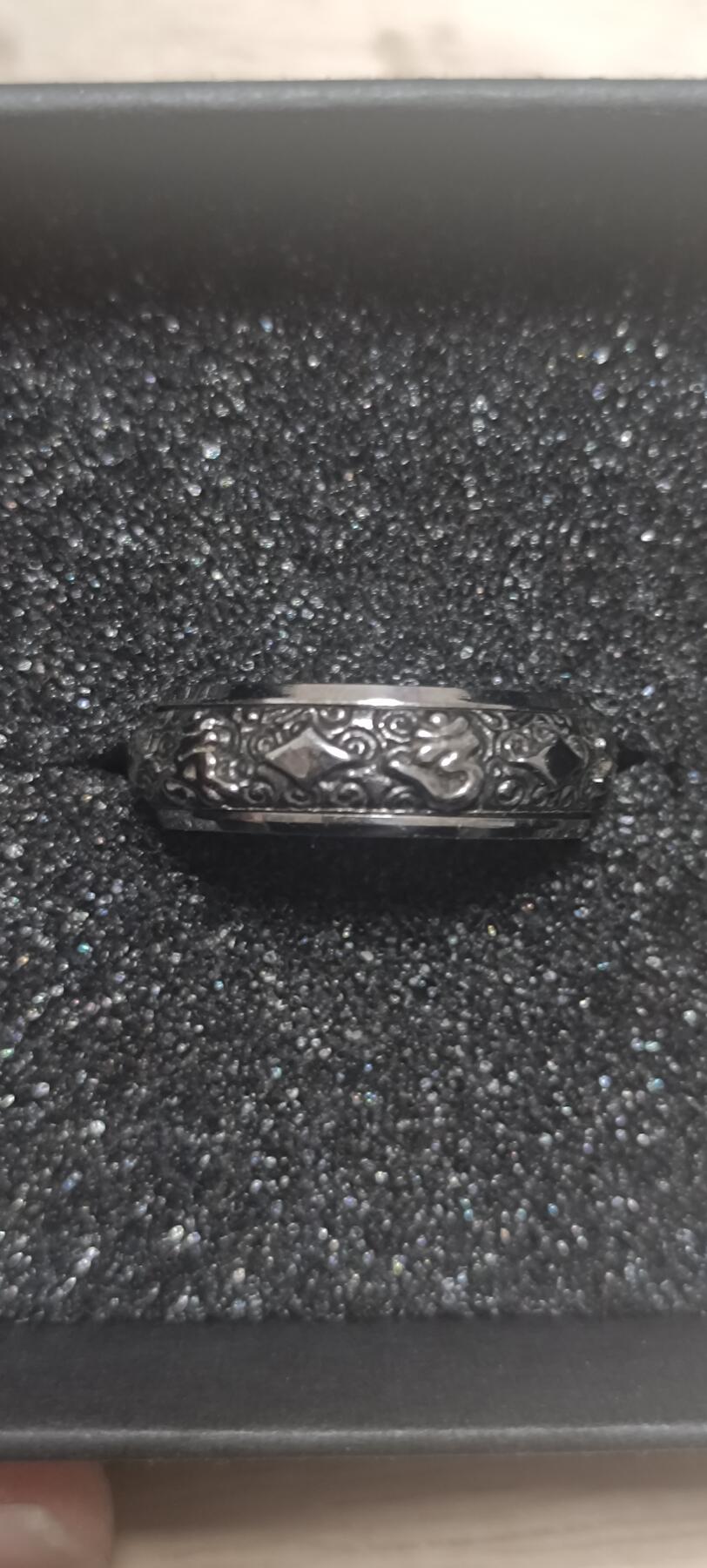 万国钱币阁第二场 【杂项】克兰茜六字真言转运戒指（全新）内圈外圈可旋转