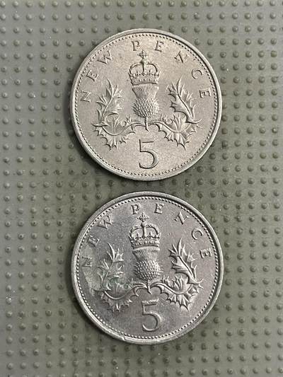 2026年第5场各国散币拍卖（总第155场） - 英国5便士大版2枚