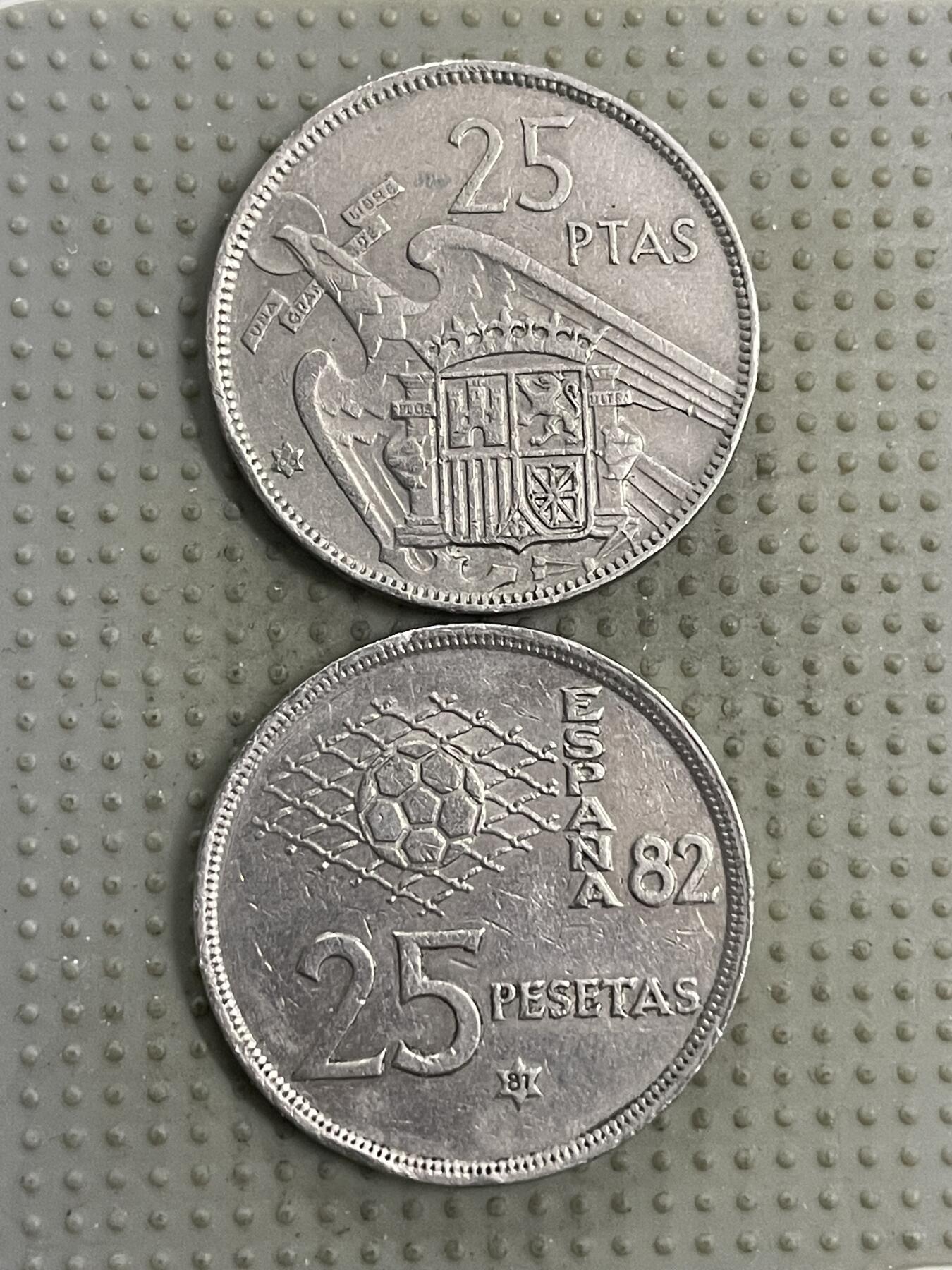 2026年第5场各国散币拍卖（总第155场） 西班牙25比赛塔2枚