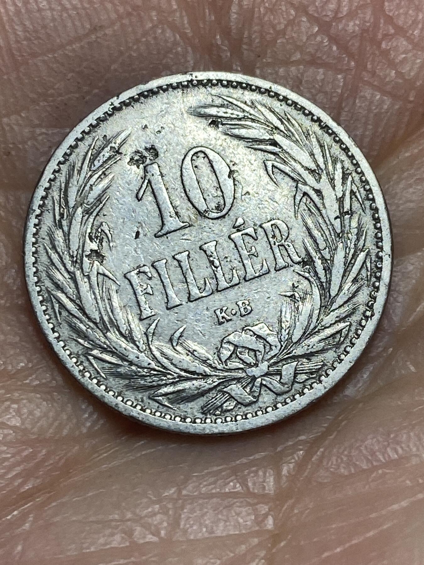 2026年第五场(总第一百七十四场）外国好品散币场(免佣金) 匈牙利王国1894年10菲勒(奥匈帝国–弗朗茨·约瑟夫一世时期)