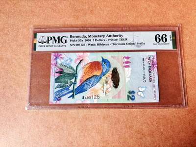 【Blue Auction】世界纸币精拍第773期——18级TOP拍卖/信誉/品质/专业/高效💫 - 【洋葱冠 获奖钞 无47】百慕大 2009年2元 PMG66EPQ 