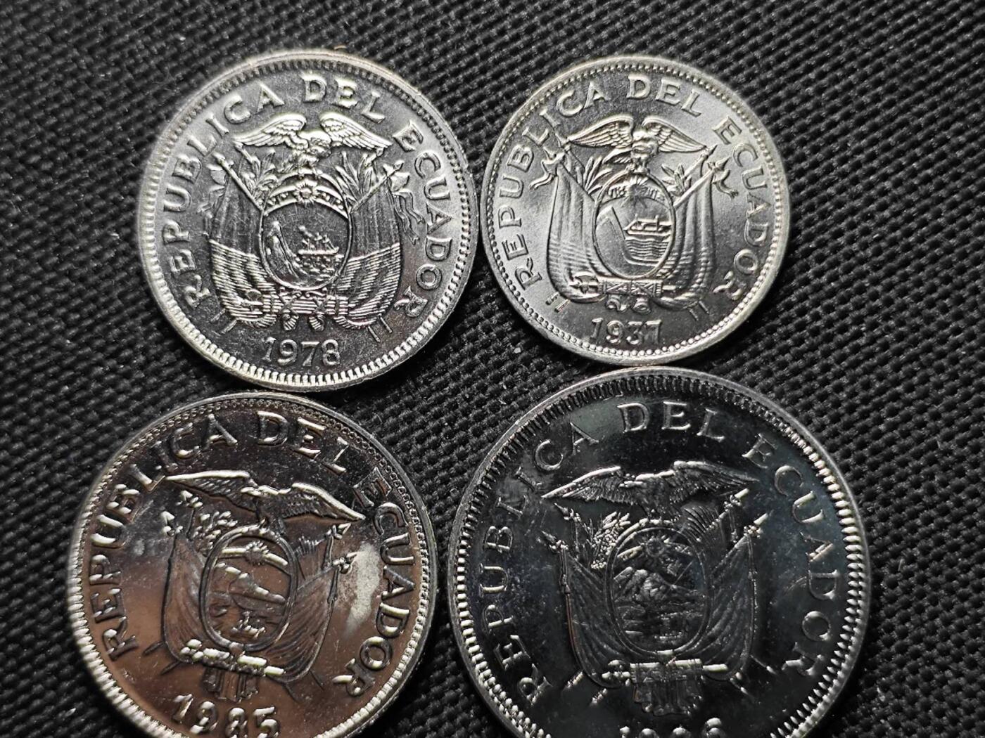 KK钱币收藏小铺  第387期  2月预留时间 周末发货  厄瓜多尔一套