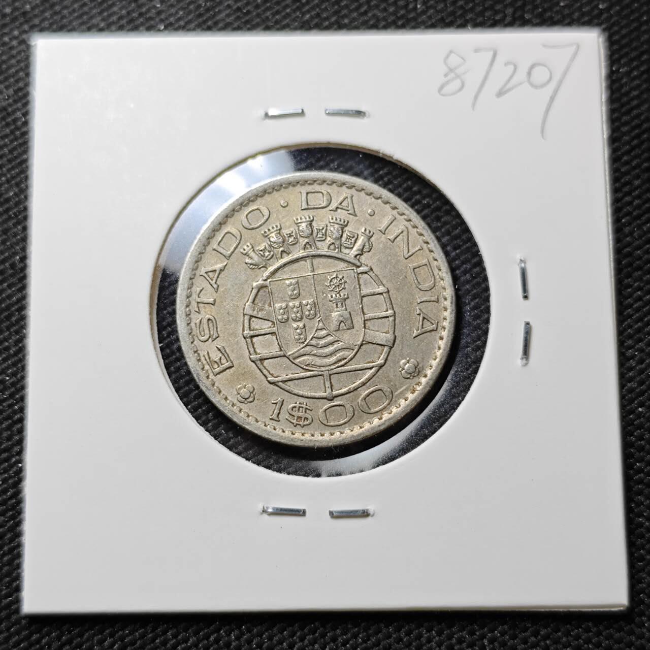 KK钱币收藏小铺  第387期  2月预留时间 周末发货  1959葡属印度1埃斯库多镍币