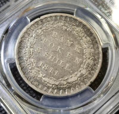 甄臻铺-世界币章拍卖（第46期）送拍享返佣金等优惠多多（1月10日精品场，敬请期待） PCGS-F 英国1811年乔治三世英格兰银行3先令银币，包浆不错，很好玩的分数